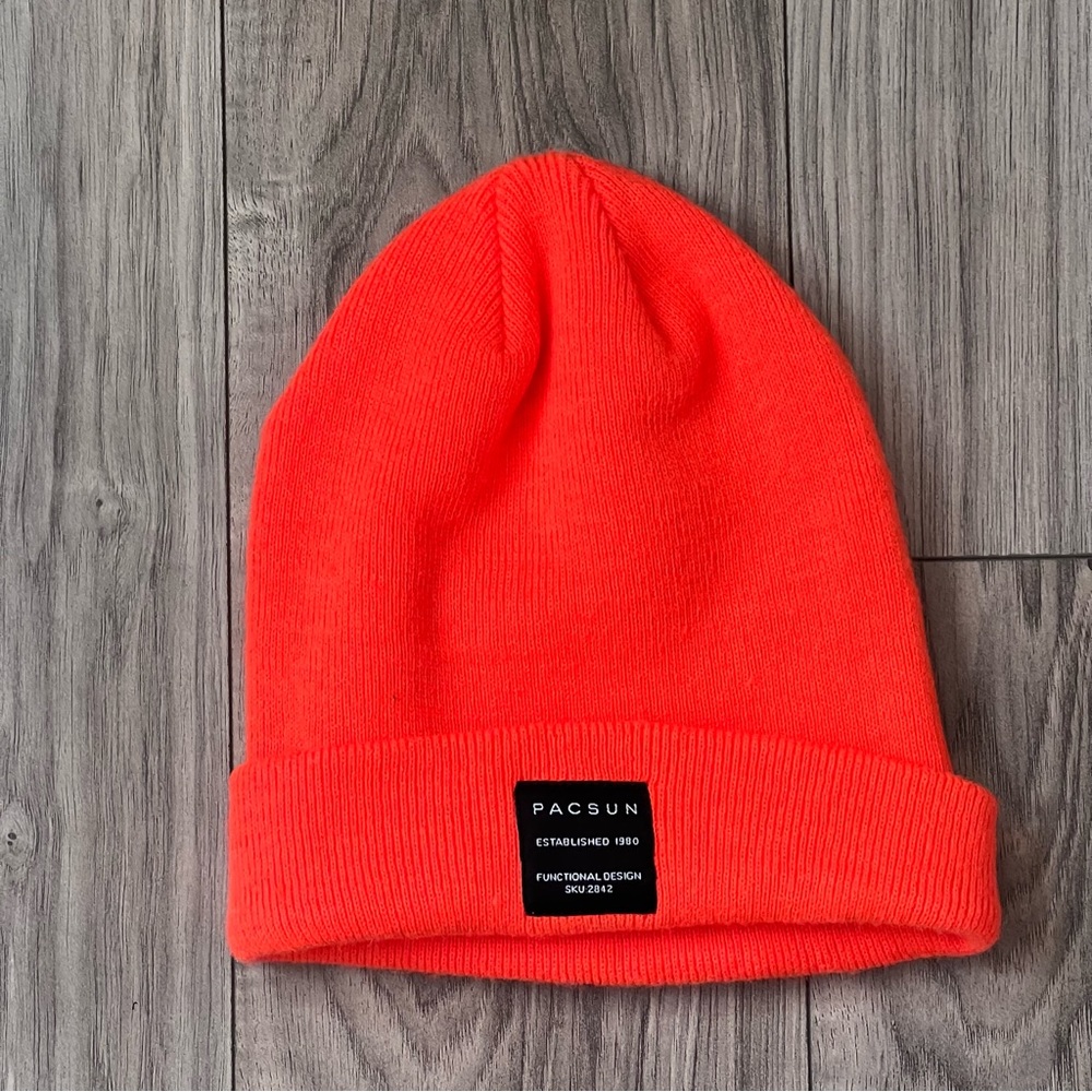 Unisex Neon Orange Pacsun Beanie